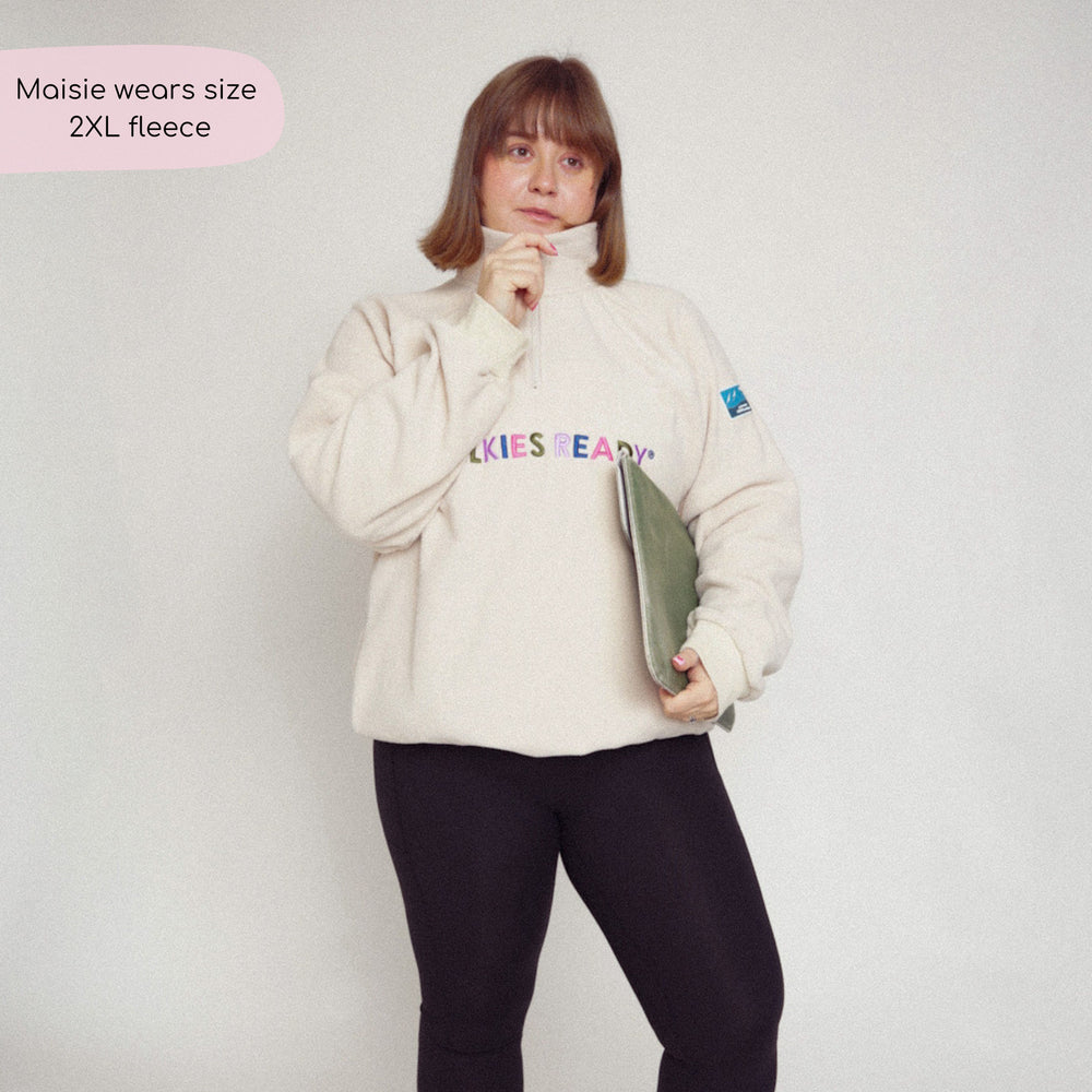 1/4 Zip Fleece  - Walkies Ready® Cream