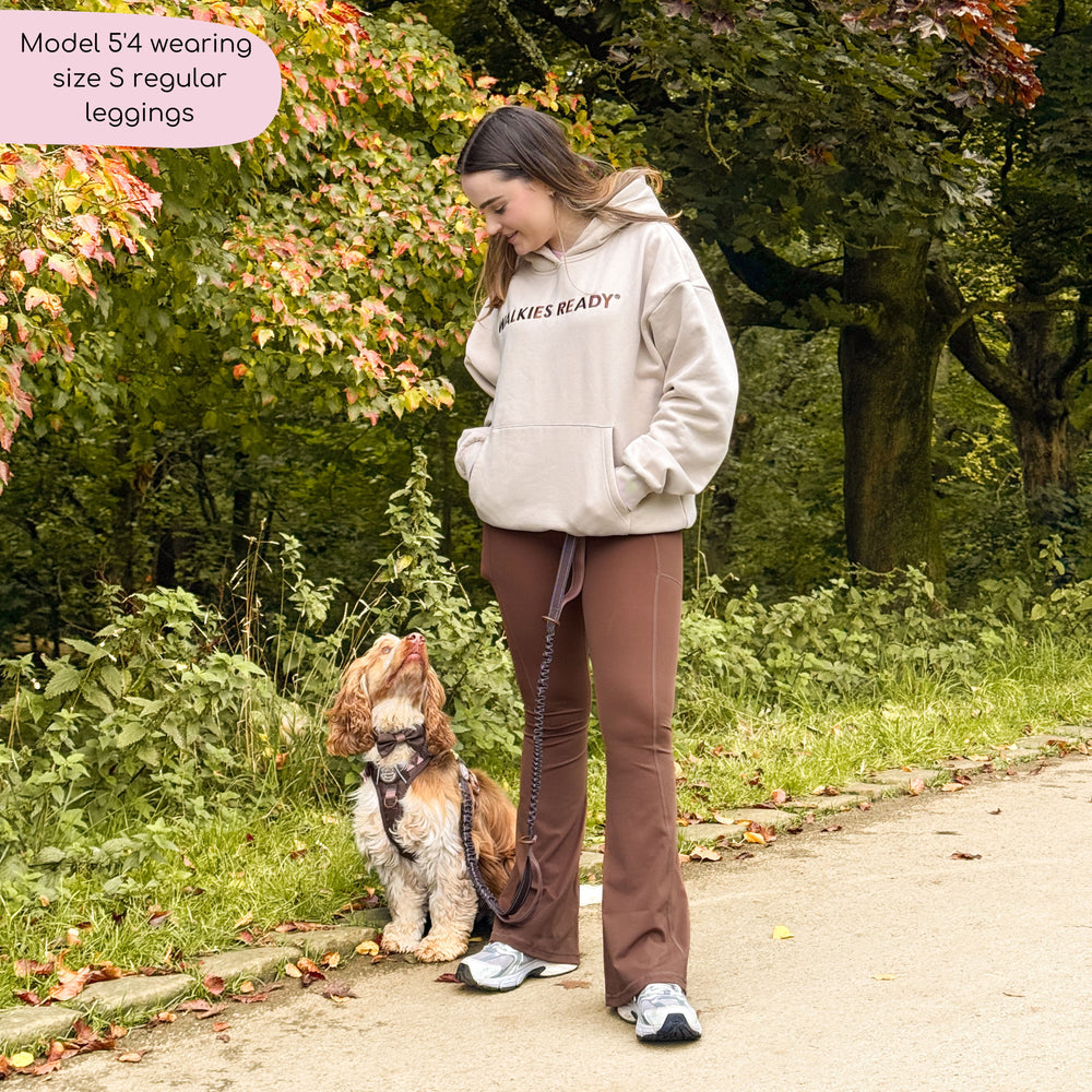 Flared Leggings - Brown