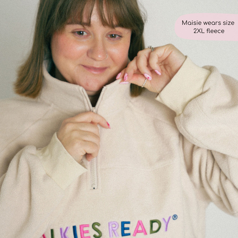 1/4 Zip Fleece  - Walkies Ready® Cream