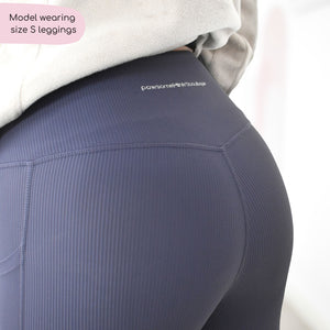 Ribbed Leggings - Indigo