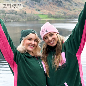 1/4 Zip Fleece - Walkies Ready® Fleece - Pink/Green
