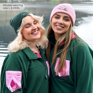 1/4 Zip Fleece - Walkies Ready® Fleece - Pink/Green