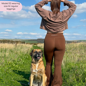Flared Leggings - Brown