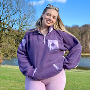 1/4 Zip Fleece - Walkies Ready® Fleece - Purple + Lilac
