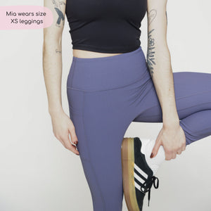 Ribbed Leggings - Indigo