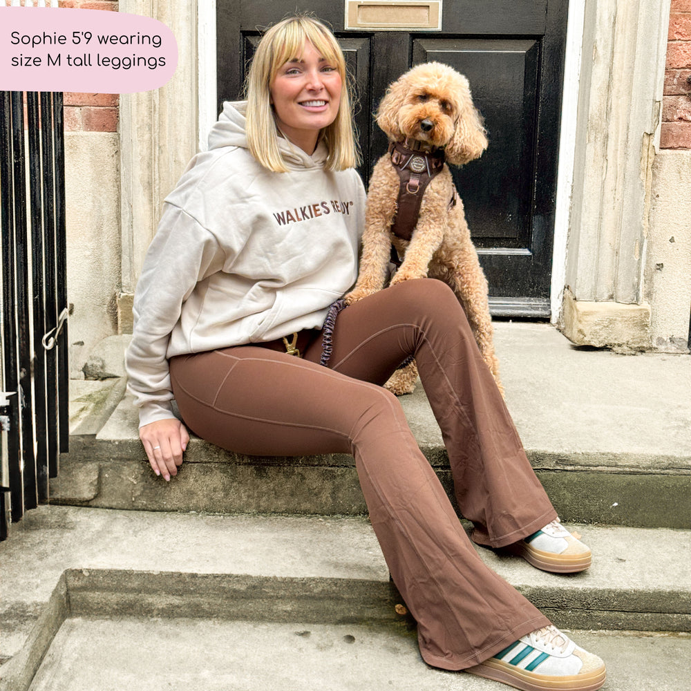 Flared Leggings - Brown