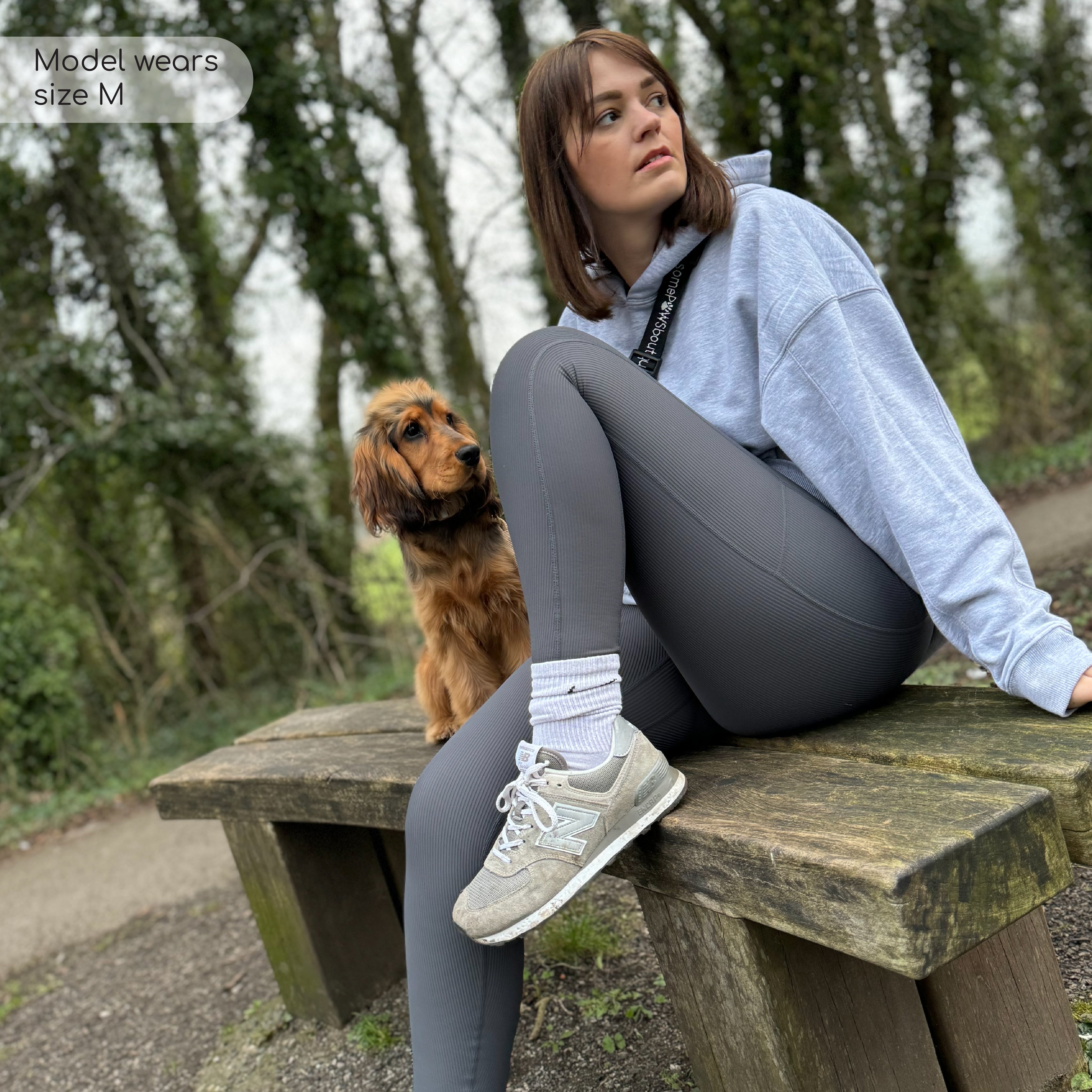 Ribbed Leggings - Charcoal
