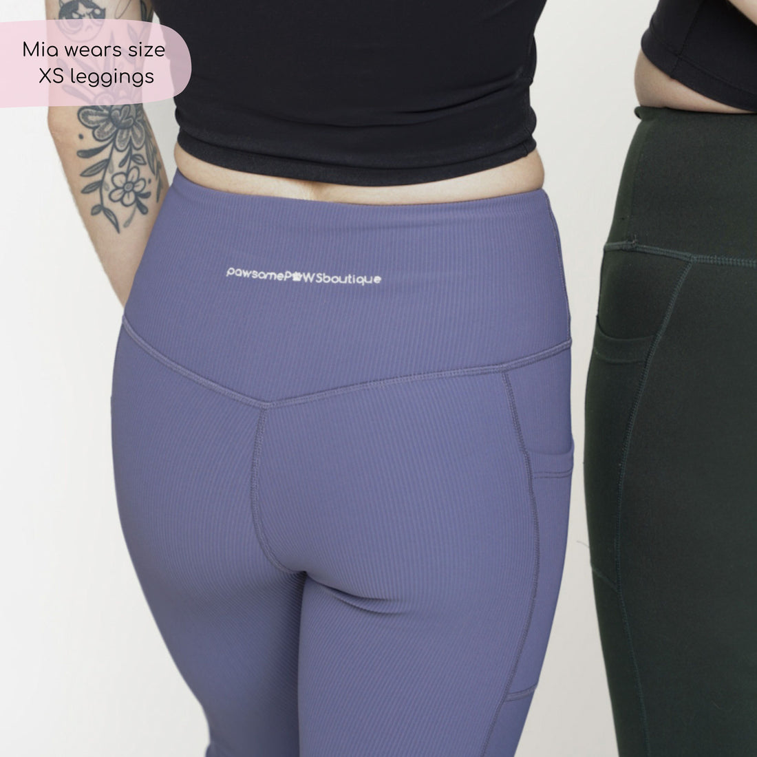 Ribbed Leggings - Indigo