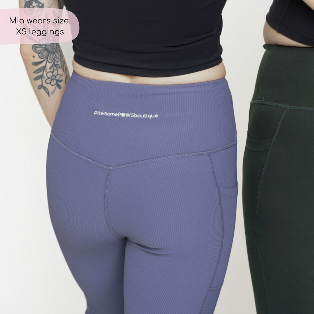 Ribbed Leggings - Indigo