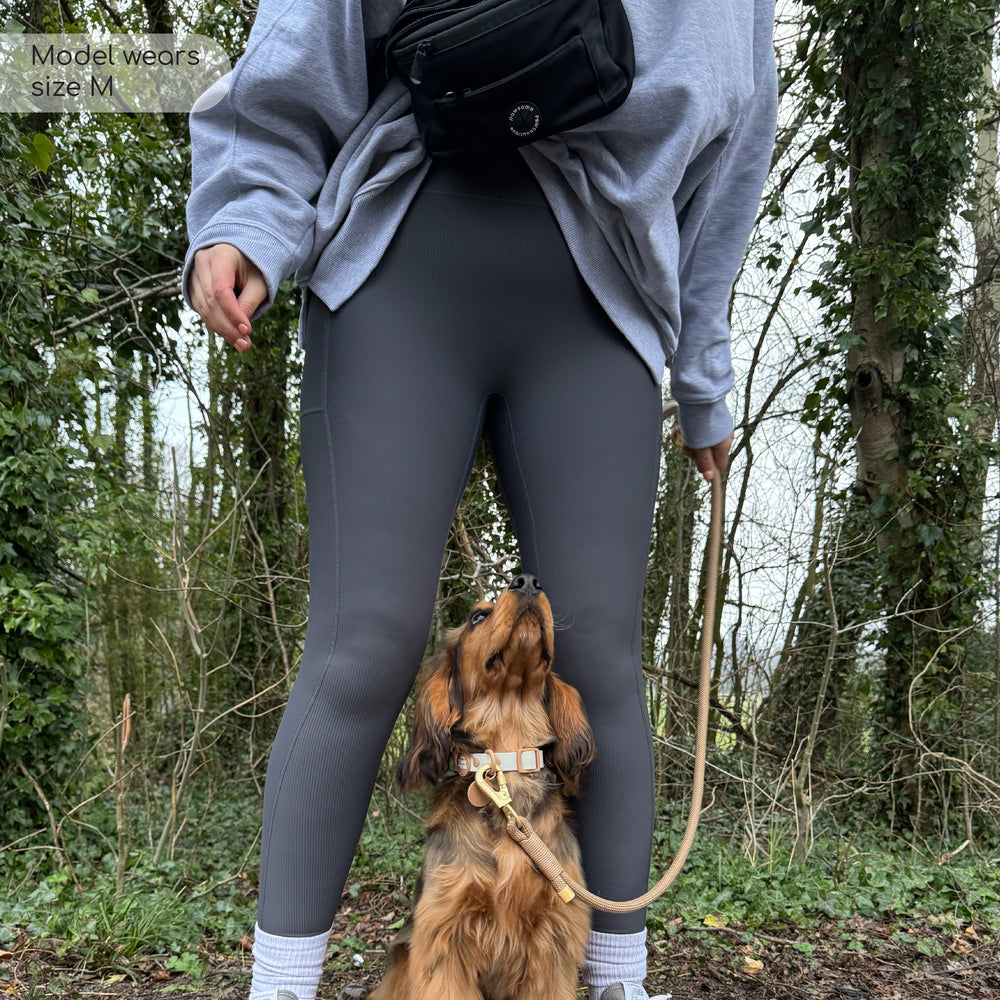Ribbed Leggings - Charcoal