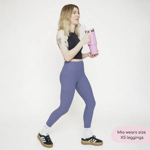 Ribbed Leggings - Indigo