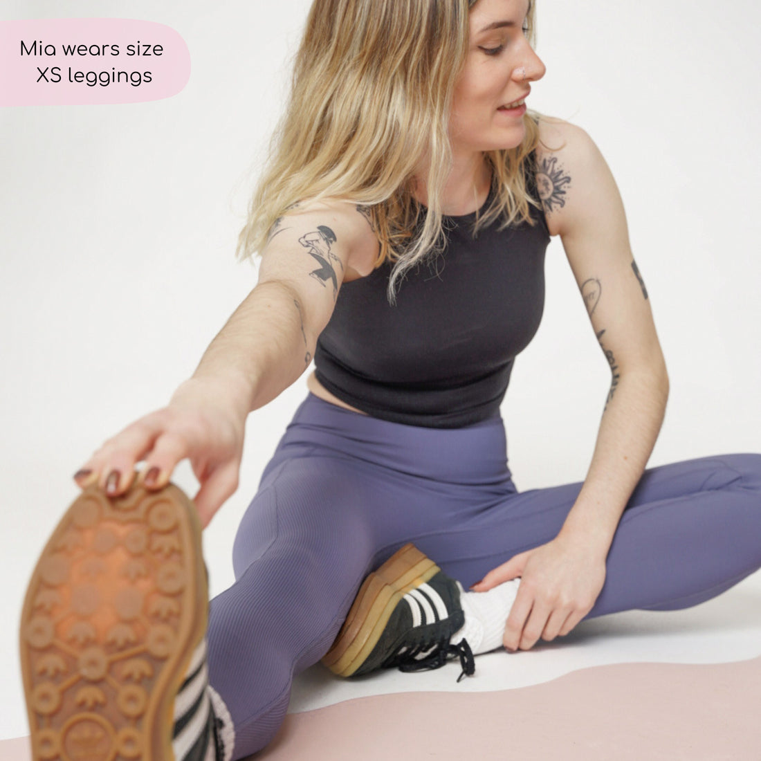 Ribbed Leggings - Indigo