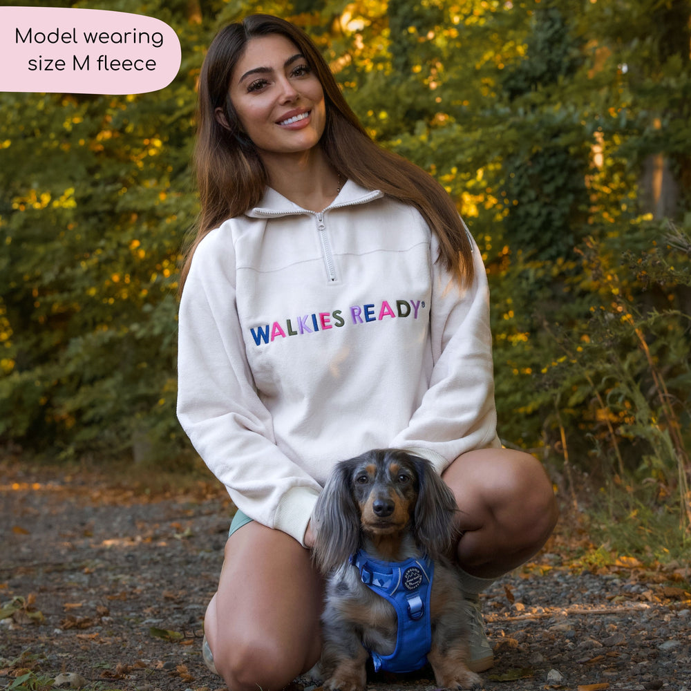1/4 Zip Fleece  - Walkies Ready® Cream