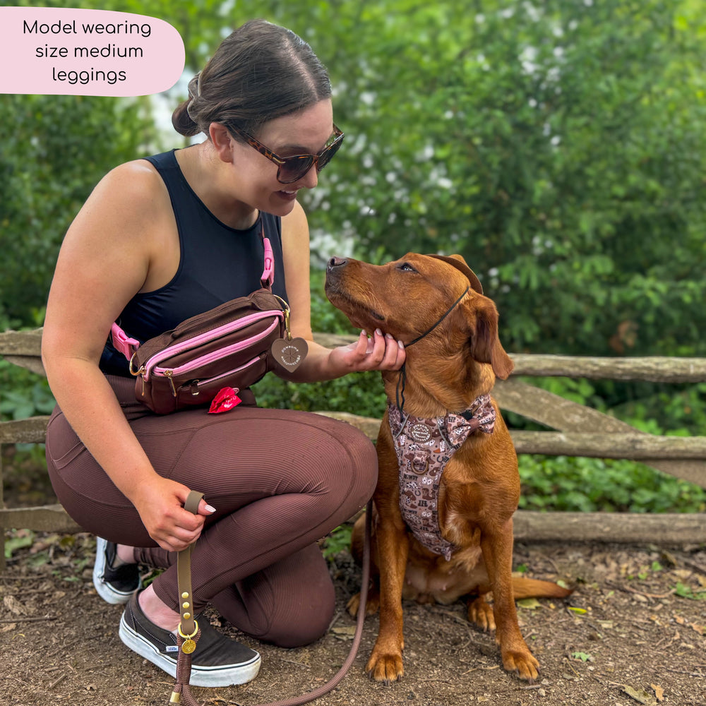 Ribbed Leggings - Brown