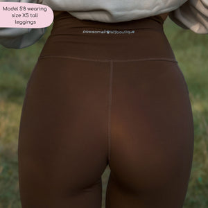 Flared Leggings - Brown