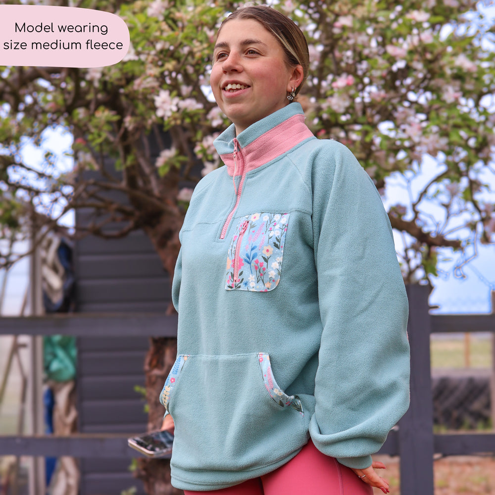 1/4 Zip Fleece - Fleece - Whimsical Wildflowers