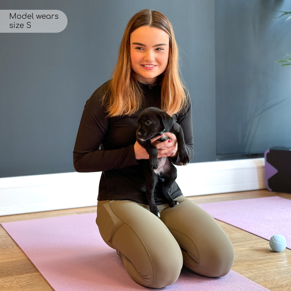 Ribbed Leggings - Olive