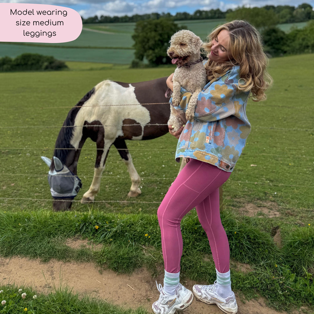 Ribbed Leggings - Pink