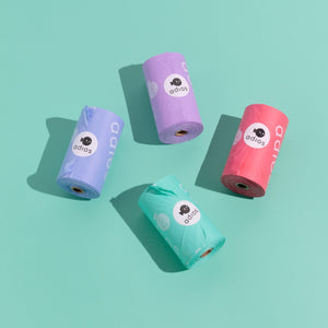 Adios Compostable Dog Poo Bags Rainbow (120 Bags)