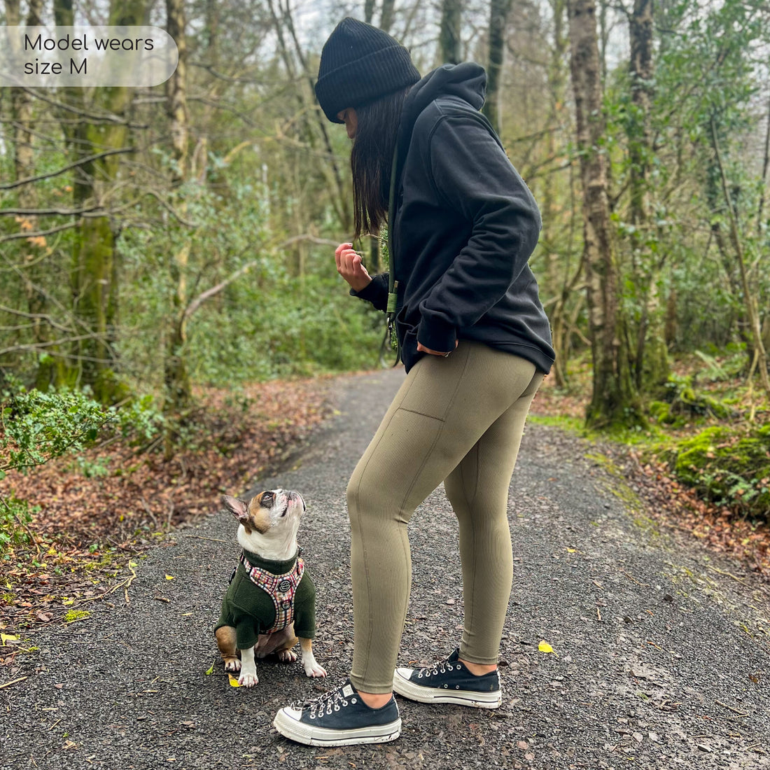 Ribbed Leggings - Olive