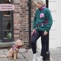 1/4 Zip Fleece - Walkies Ready® Fleece - Pink/Green