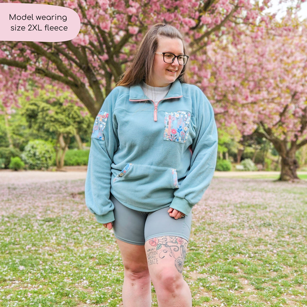 1/4 Zip Fleece - Fleece - Whimsical Wildflowers