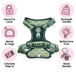 Tough Trails™ Harness - Walkies Ready® Forest Green