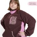 1/4 Zip Fleece - Leopard Print