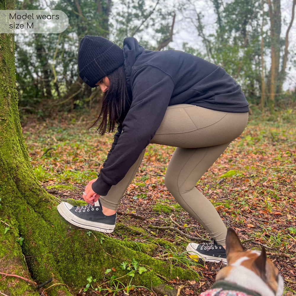 Ribbed Leggings - Olive