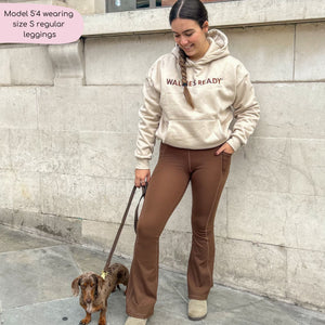 Flared Leggings - Brown