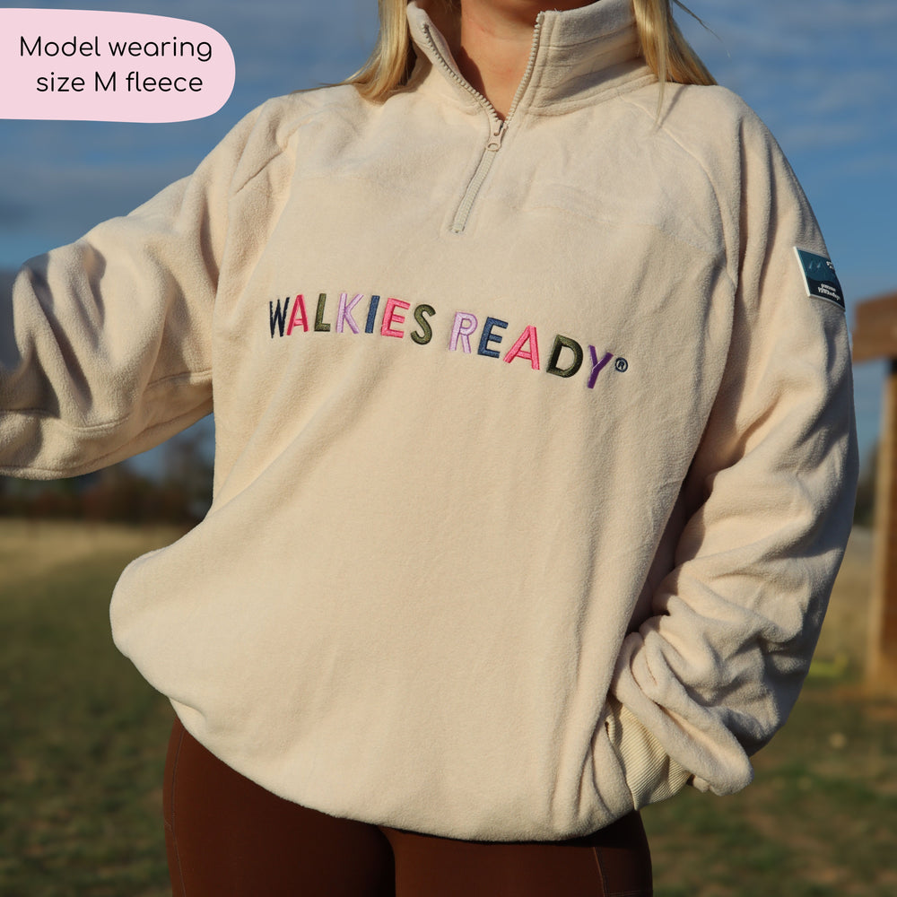 1/4 Zip Fleece  - Walkies Ready® Cream