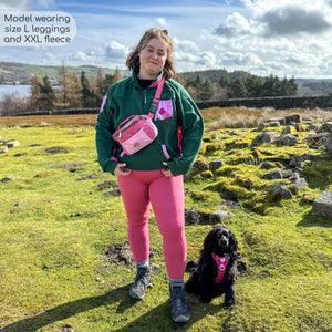 1/4 Zip Fleece - Walkies Ready® Fleece - Pink/Green