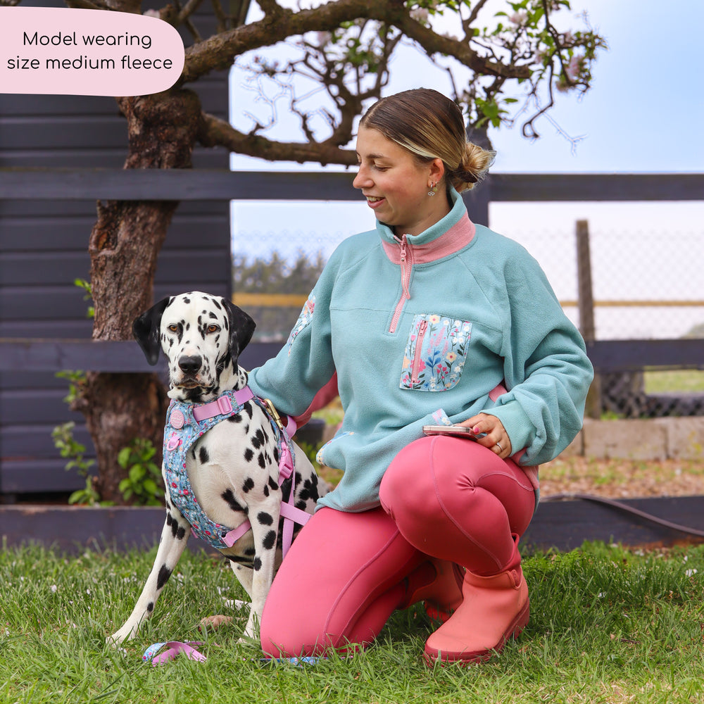 1/4 Zip Fleece - Fleece - Whimsical Wildflowers