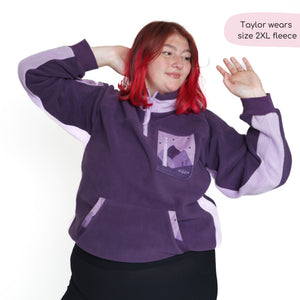 1/4 Zip Fleece - Walkies Ready® Fleece - Purple + Lilac