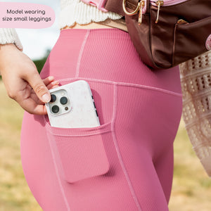 Ribbed Leggings - Pink