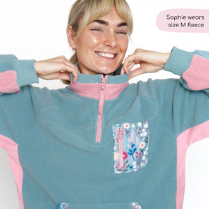 1/4 Zip Fleece - Fleece - Whimsical Wildflowers