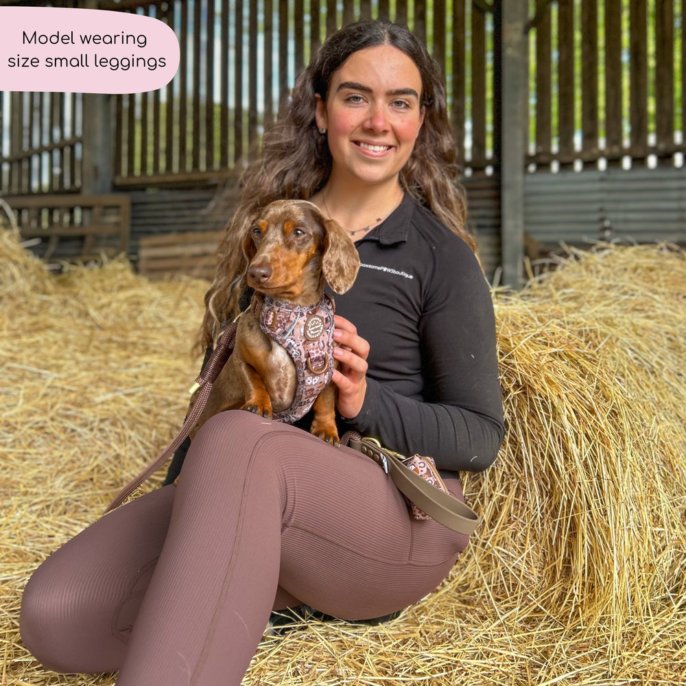 Ribbed Leggings - Brown