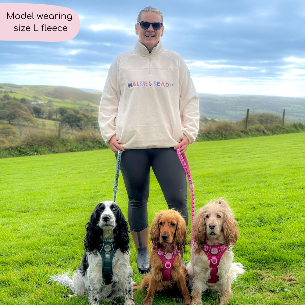 1/4 Zip Fleece  - Walkies Ready® Cream