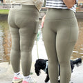 Ribbed Leggings - Olive