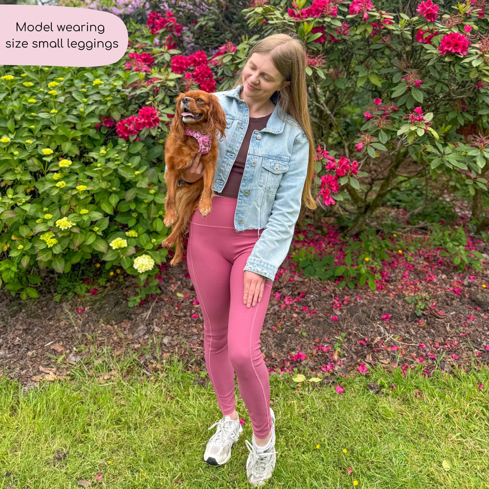 Ribbed Leggings - Pink