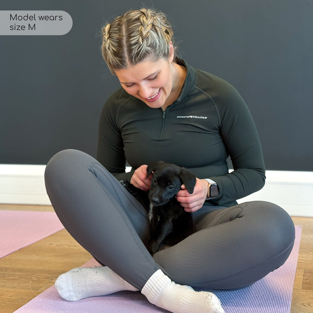 Ribbed Leggings - Charcoal