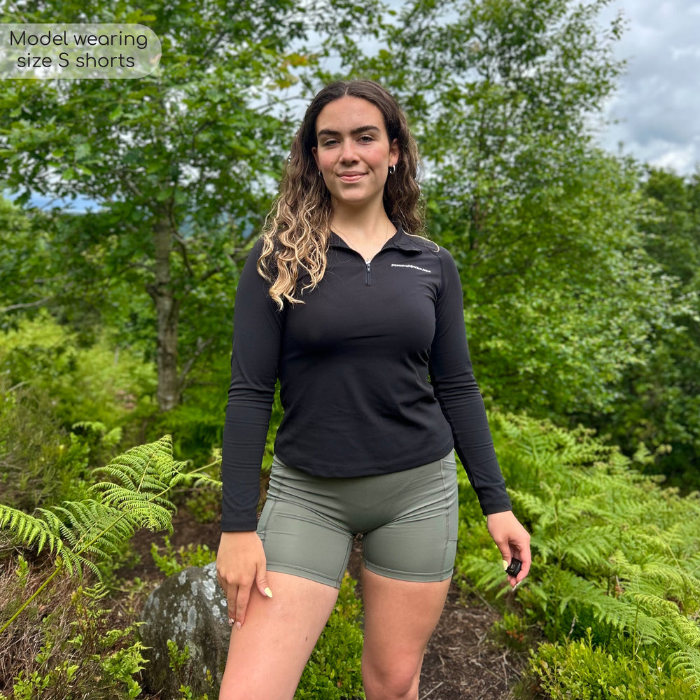 Walkies Ready® - Cycling Shorts - Olive Green