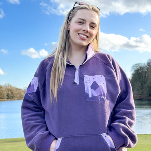 1/4 Zip Fleece - Walkies Ready® Fleece - Purple + Lilac