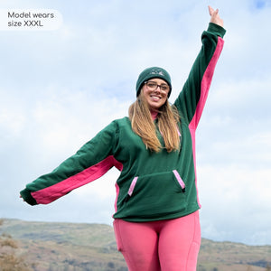 1/4 Zip Fleece - Walkies Ready® Fleece - Pink/Green