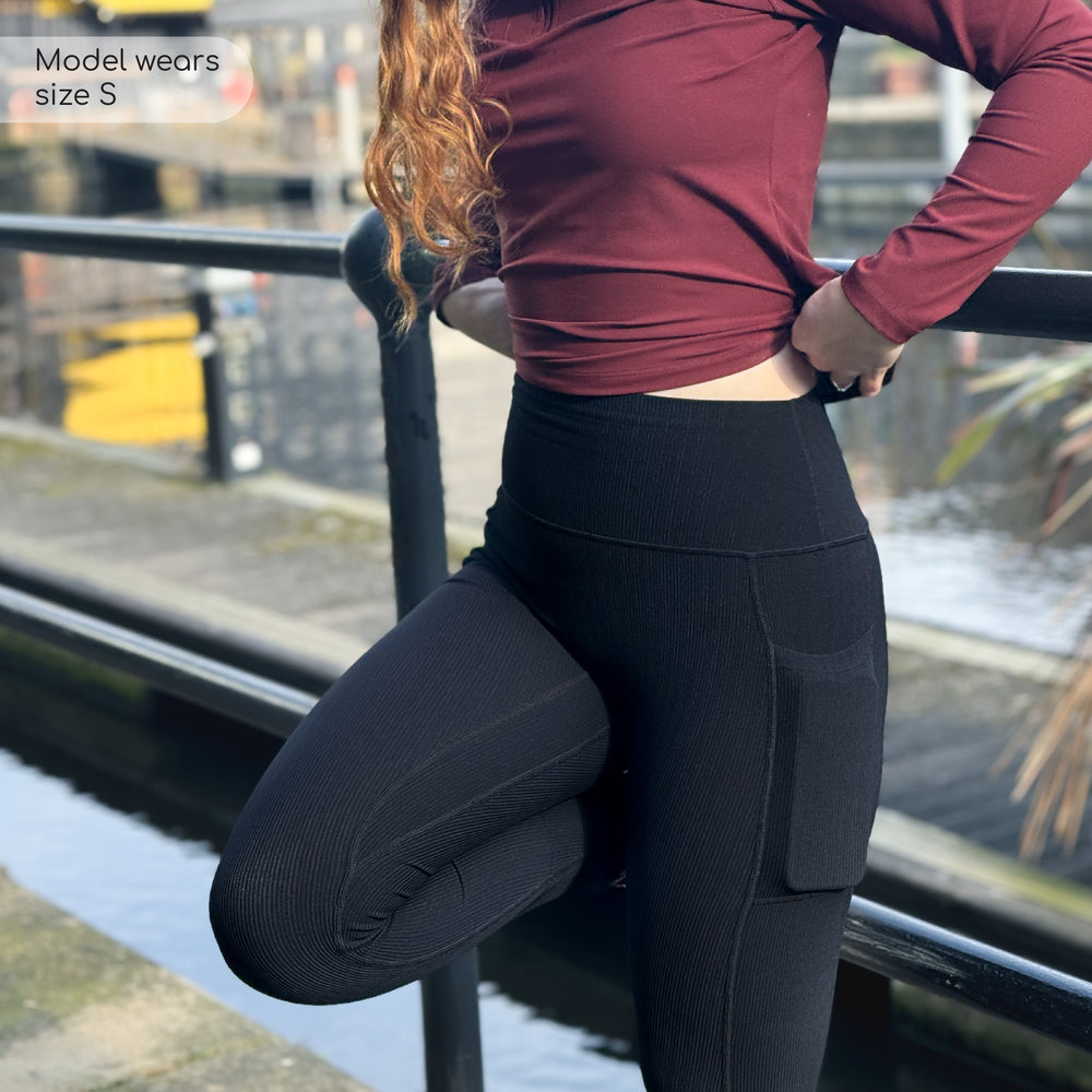 Ribbed Leggings - Black