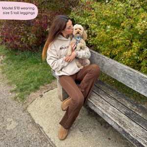 Flared Leggings - Brown