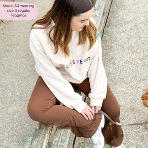 Flared Leggings - Brown