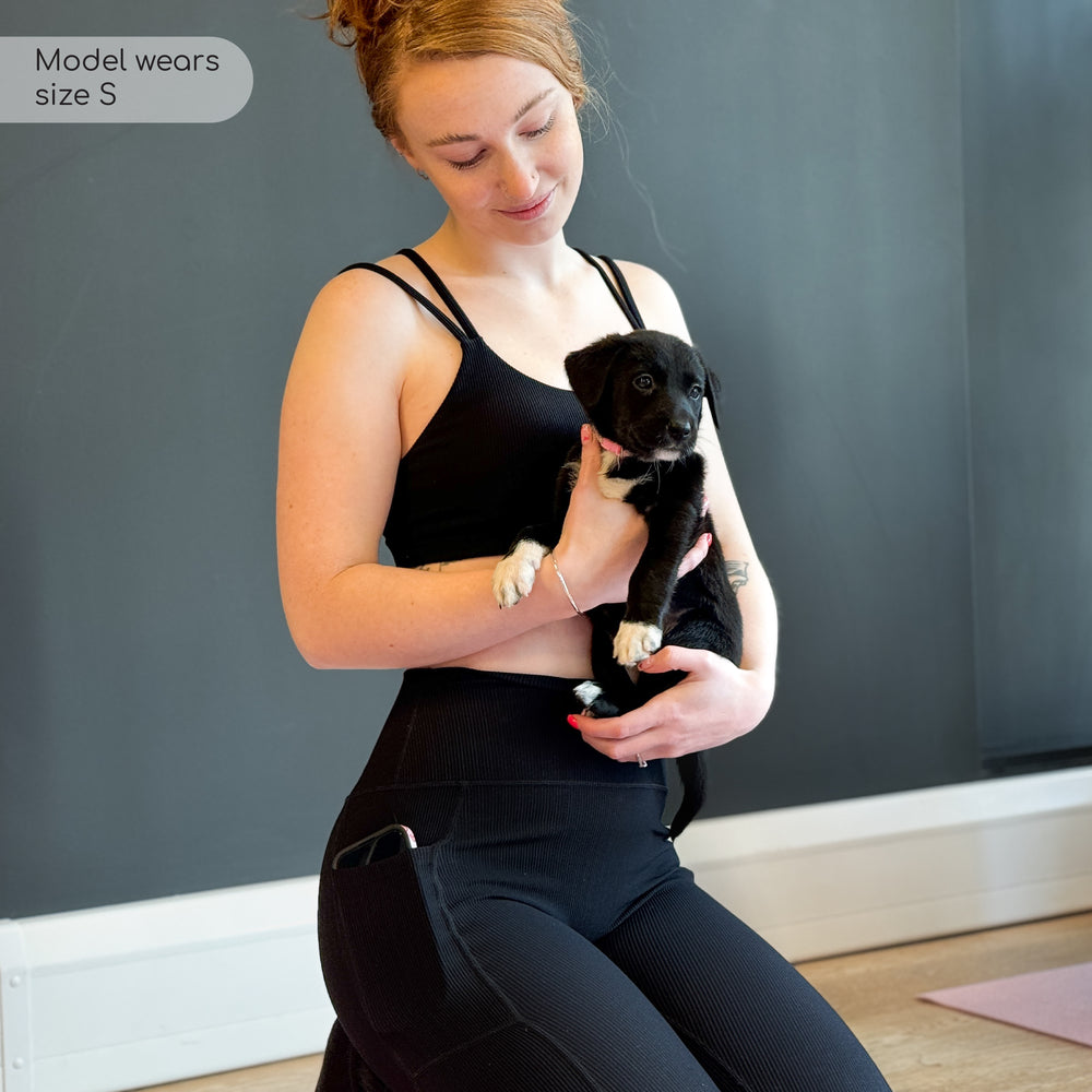 Ribbed Leggings - Black