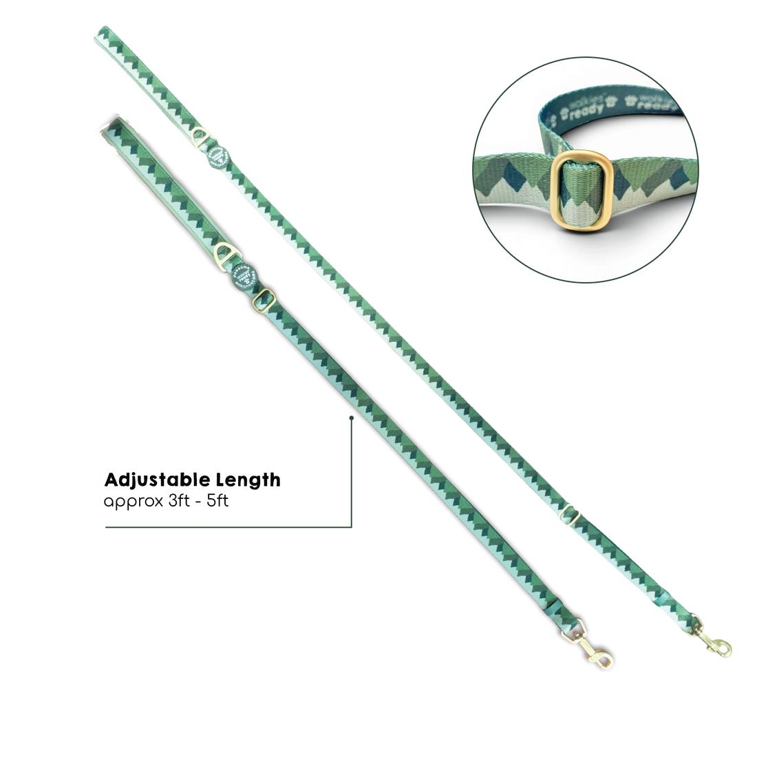 AdjustFit Lead - Walkies Ready® Forest Green