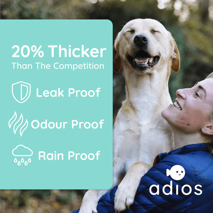 Adios Compostable Dog Poo Bags Rainbow (120 Bags)